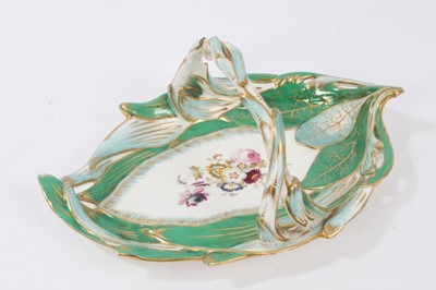 Lot 228 - A Samuel Alcock leaf moulded basket, circa 1840