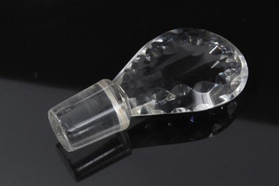 Lot 110 - An 18th century Dutch glass decanter and stopper, with Whiskey label – Curzon provenance