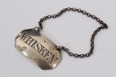 Lot 110 - An 18th century Dutch glass decanter and stopper, with Whiskey label – Curzon provenance