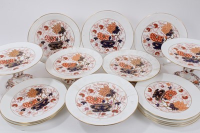 Lot 478 - A Coalport Imari pattern dessert service, circa 1880