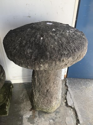 Lot 1353 - Pair of antique staddle stones, of large size, approximately 73cm high