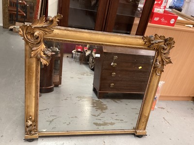 Lot 1365 - Victorian gilt framed overmantel mirror