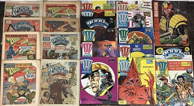 Lot 245 - Box of 2000 ad monthly comic's together with Judge Dredd comics