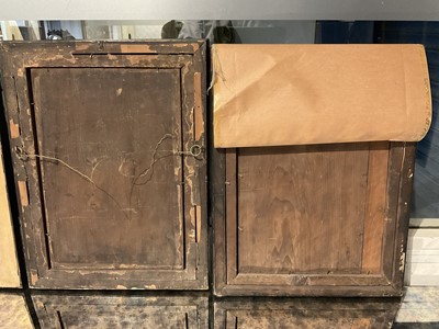 Lot 808 - Collection of seven reverse prints on glass, depicting notable 18th century, in period frames, the largest 50 x 39cm