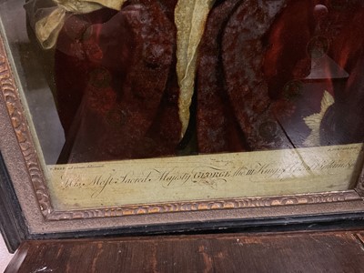 Lot 808 - Collection of seven reverse prints on glass, depicting notable 18th century, in period frames, the largest 50 x 39cm