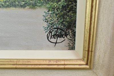 Lot 1275 - *Clive Madgwick (1939-2005) oil on canvas - Great Waldingfield, signed, dated 2001 verso, framed
