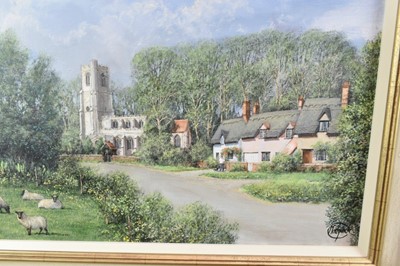 Lot 1275 - *Clive Madgwick (1939-2005) oil on canvas - Great Waldingfield, signed, dated 2001 verso, framed