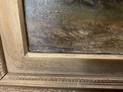 Lot 1275 - Edward Robert Smythe (1810-1899) oil on canvas - Going to the Horse Fair, signed, inscribed verso, 30cm x 45cm, in gilt frame