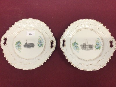 Lot 212 - Pair of Edwardian porcelain commemorative plates