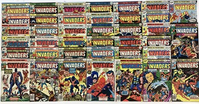 Lot 163 - Group of Marvel comics Invaders (1975 to 1979) Complete run from issue 3 - 41. Missing issues 1 and 2. Mainly English  
price variants. (39)