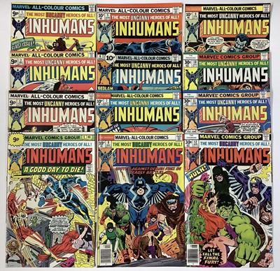 Lot 166 - Marvel comics The Inhumans (1975 to 1977) Complete series from issue 1 - 12. English and American price variants. (12)