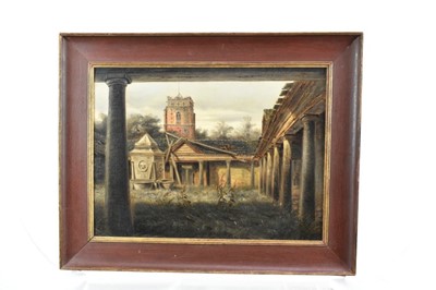 Lot 1273 - Thomas Smythe (1825-1907), oil on canvas - view of the Ipswich Provision Market with the Tower of St. Stephens Church beyond, signed, dated 1895 (two years before the demolition), inscribed verso,...