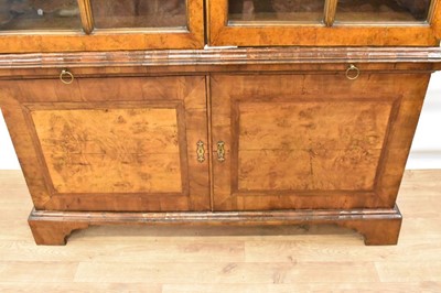 Lot 1432 - 18th century Pepysian style burr walnut bookcase