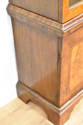 Lot 1432 - 18th century Pepysian style burr walnut bookcase