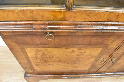 Lot 1432 - 18th century Pepysian style burr walnut bookcase