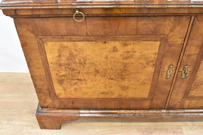 Lot 1432 - 18th century Pepysian style burr walnut bookcase