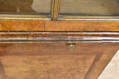 Lot 1432 - 18th century Pepysian style burr walnut bookcase