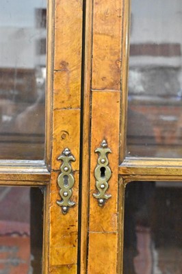 Lot 1432 - 18th century Pepysian style burr walnut bookcase