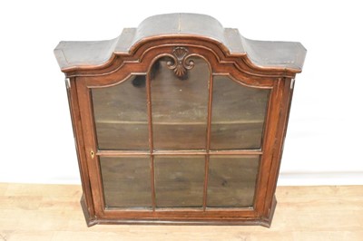 Lot 1433 - 18th century Dutch oak hanging wall cabinet