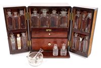 Lot 807 - Good 19th century mahogany apothecary box with...