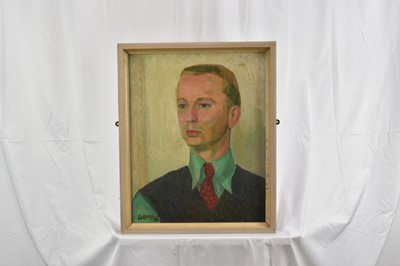 Lot 1279 - Henry Collins (1910-1994) oil on canvas - portrait of the artist Joseph Robinson, signed and dated '35, inscribed verso, 51cm x 41cm, framed