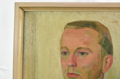 Lot 1279 - Henry Collins (1910-1994) oil on canvas - portrait of the artist Joseph Robinson, signed and dated '35, inscribed verso, 51cm x 41cm, framed