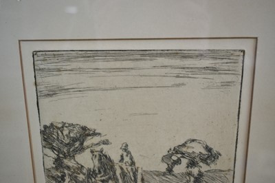 Lot 1290 - Harry Becker (1865-1928) signed etching - The Cart, 15.5cm x 16cm, in glazed frame
