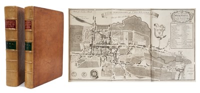 Lot 897 - Philip Morant - History of Essex, 1768, two volumes, bound with History and Antiquities of Colchester by Philip Morant Second Edition 1768, all extensively illustrated with folding engravings and m...