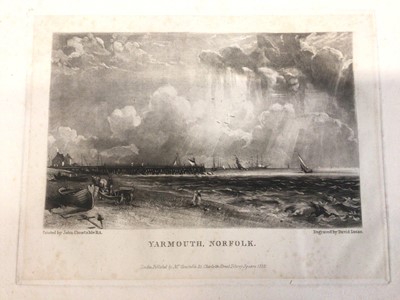 Lot 880 - David Lucas after John Constable, mezzotint, Yarmouth, Norfolk, published 1832, image 14 x 22cm