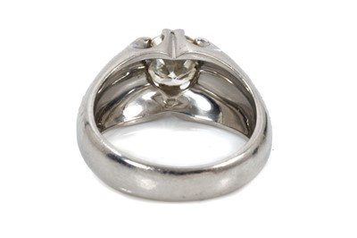 Lot 521 - Diamond single stone ring with a brilliant cut diamond estimated to weigh approximately 1.65cts in platinum heavy claw setting on platinum shank