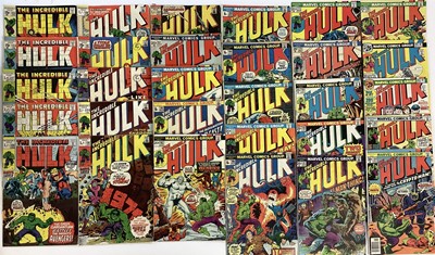 Lot 124 - Large group of Marvel comics The Incredible Hulk (1970 to 1979) English and American price variants. Approximately 55 comics.