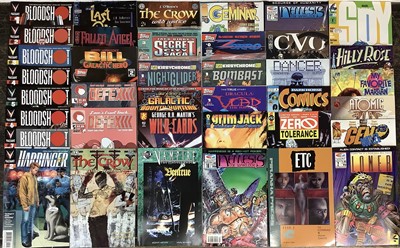 Lot 250 - Box of comics to include Valiant "Bloodshot" and others