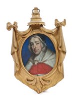 Lot 821 - English School 17th century miniature portrait...