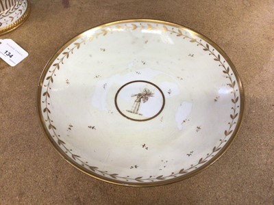 Lot 134 - A Sèvres gilt armorial dessert service, comprising four plates, four footed dishes and a pierced bowl, with printed, impressed and inscribed marks