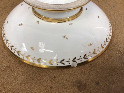 Lot 134 - A Sèvres gilt armorial dessert service, comprising four plates, four footed dishes and a pierced bowl, with printed, impressed and inscribed marks