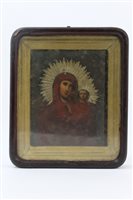Lot 834 - 18th / 19th century Russian Icon, tempera on...