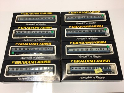 Lot 83 - Graham Farish N gauge carriages including BR blue/grey No.0695 (5), No.0686 (3) plus Sixteen others, all boxed (24 total)