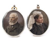 Lot 839 - English School, late 19th century pair of...