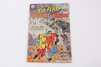 Lot 186 - DC Comics, 1964 The Brave and the Bold Presents Kid Flash, Aqualad and Robin #54. First appearance of Teen Titans. Priced 12 cent