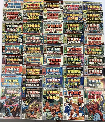 Lot 198 - Marvel comics Marvel Two in one (1974 to 1979). English and American price variants. Approximately 50 comics including annuals.