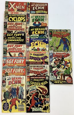 Lot 203 - Small group of marvel comics mostly 1960's. To include X-men #28 1966, 1st appearance of Banshee. The amazing Spider-Man annuals 2 - 6. Some Sgt. Fury and Not Brand Echh. Approximately 18 comics.