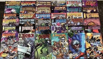 Lot 244 - Large box of Image comics. To include Allegra, The Crush, The Deception, Damned, Shadowhawks, Supreme, Teenage mutant ninja turtles and others.  Approximately 220 comics.