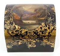 Lot 846 - Victorian Jennens & Bettridge papier mâché...