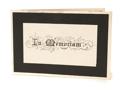 Lot 17 - Scarce John Brown, Queen Victoria’s personal assistant memoriam card
