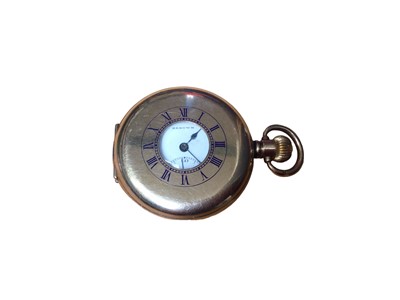 Lot 49 - Gold plated Bravingtons Renown half hunter pocket watch