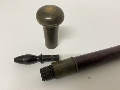 Lot 79 - Regency horn handled poison stick, the screw knop concealing a hidden compartment with a removable horn poison phial