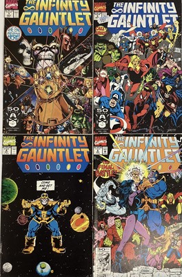 Lot 50 - Marvel comics The Infinity Gauntlet, issues 1, 3, 4 and 6. First issue includes Thanos and avengers. All priced 2.50usd. (4)