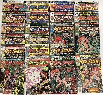Lot 72 - Marvel comics Red Sonja, first solo series (1977 to 1979). Complete run from issues 1-15. Also to include Marvel feature presents Red Sonja issues 2-7 (1976). (21)