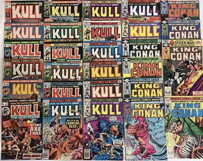 Lot 63 - Marvel comics Kull the Conqueror and Kull the Destroyer 1970's. Also includes king Conan and king sized annuals staring King Kull. English and American price variants. Approximately 30 comics.