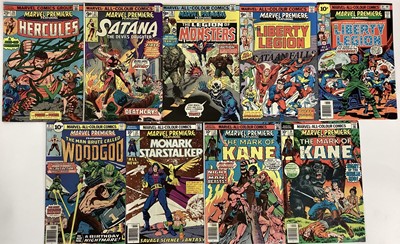Lot 24 - Marvel comics Marvel Premier 1975 and 1976. Issues 26, 27, 28, 29, 30, 31, 32, 33 and 34. Issue 28 is the 1st appearance of the Legion of Monsters. English and American price variants. (9)